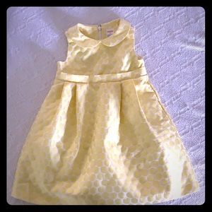 Gymboree 3t 3 girls toddler yellow polka dot dress